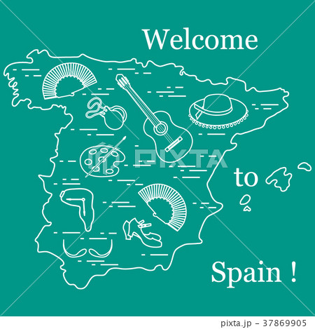 various symbols of Spain. Travel and leisure various symbols of Spain. Travel and leisure 37869905