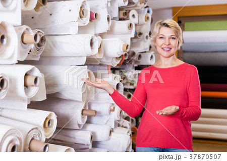 Customer boasting purchased home textiles Customer boasting purchased home textiles 37870507