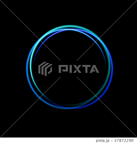 Blue neon circle background 37872290