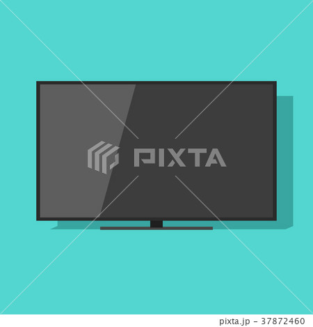 TV screen vector illustration isolated on green TV screen vector illustration isolated on green 37872460