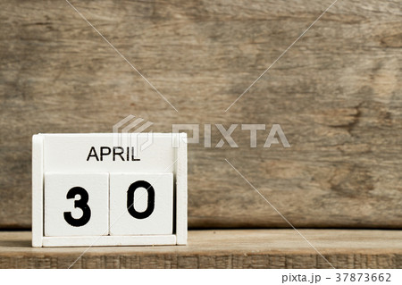 White block calendar present date 30 and April White block calendar present date 30 and April 37873662