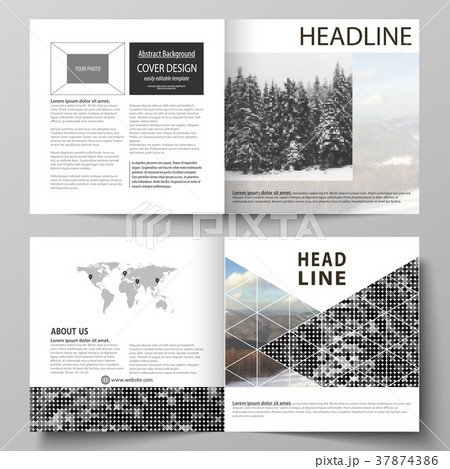 Business templates for square design bi fold 37874386