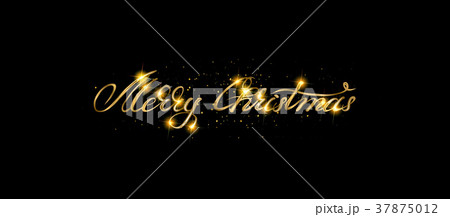 Gold Merry Christmas Card. Gold Merry Christmas Card. 37875012