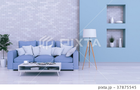 interior modern living room of house. 3d rendering interior modern living room of house. 3d rendering 37875545