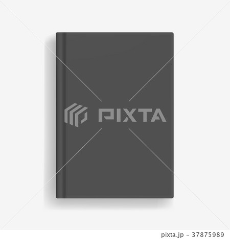 Rectangular vector black realistic book mockup 37875989