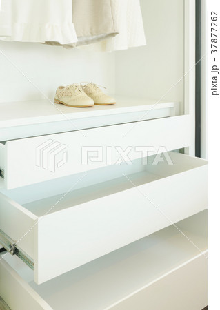 White empty wardrobe withe shoe and cloths White empty wardrobe withe shoe and cloths 37877262