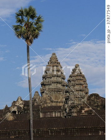 青空のもとのアンコールワット 37877549