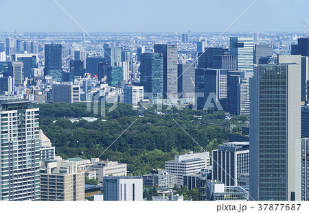 東京風景 六本木から望む皇居方面 クローズアップ 東京風景 六本木から望む皇居方面 クローズアップ 37877687