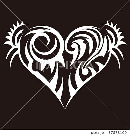 Tribal heart stock vector Illustration of romantic ornament  48928571