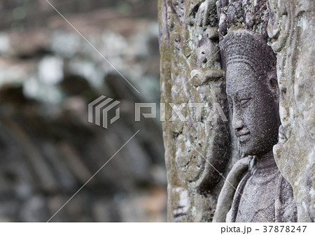 Details of decoration in ancient Angkor Wat Details of decoration in ancient Angkor Wat 37878247