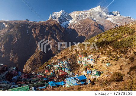 The capital of the sherpas Namche Bazaar - Nepal The capital of the sherpas Namche Bazaar - Nepal 37878259