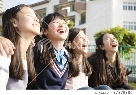 Group Of Teenage Students having fun 37879386