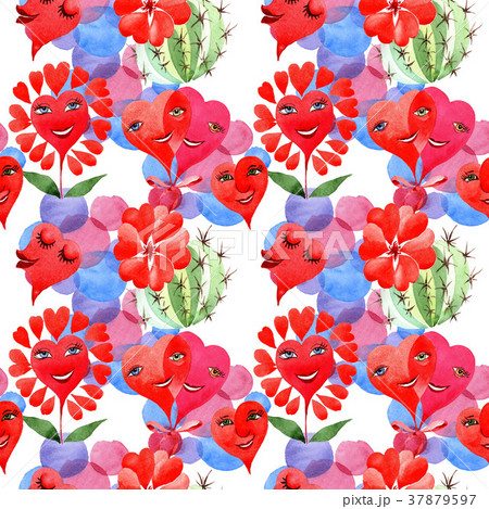 Happy Valentines Day love celebration pattern in a 37879597