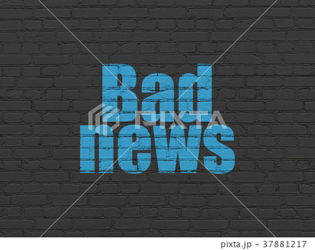 News concept: Bad News on wall backgroundのイラスト素材 [37881217] - PIXTA