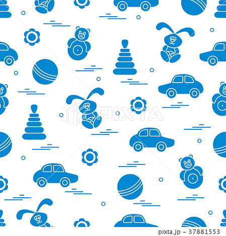Vector pattern of different toys Vector pattern of different toys 37881553