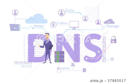 DNS concept, Domain Name System. Decentralized 37883017