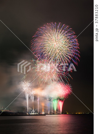 幕張ビーチ花火フェスタ 17年8月撮影の写真素材 3710