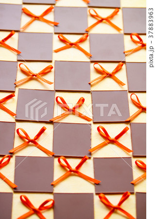 ちょこ市松＊オレンジ 37883963