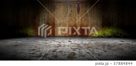 Background empty street and concrete wall 37884844