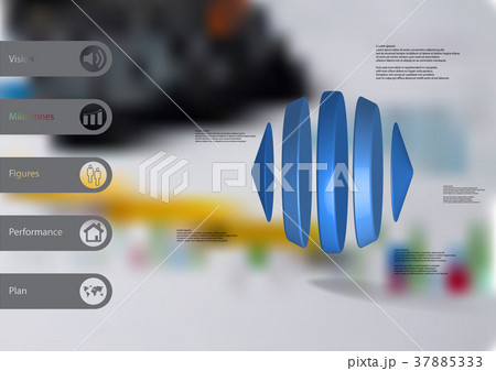 3D illustration infographic template  37885333