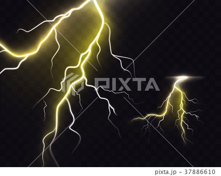 3D vector realistic illustration of lightning 37886610