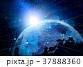 地球とネットワークイメージ背景 37888360