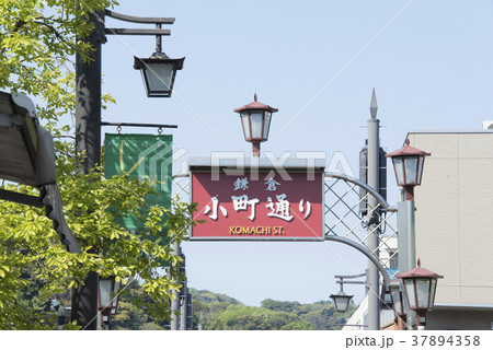 鎌倉小町通りの看板 鎌倉小町通りの看板 37894358