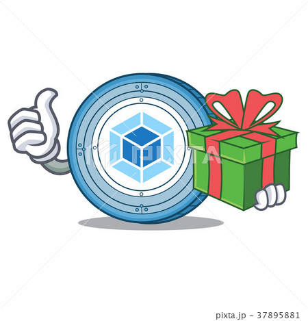 With gift webpack coin mascot cartoon 37895881
