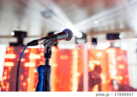 Microphone close-up. Focus on mic. Abstract 37896937