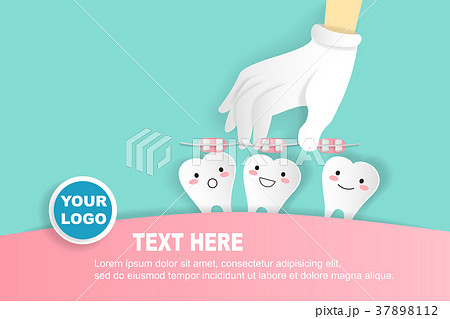 tooth with braces tooth with braces 37898112