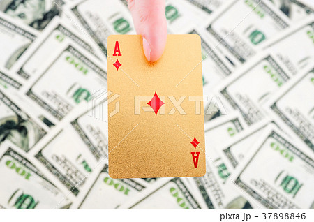 Gold poker cards 37898846