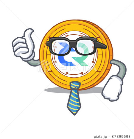Businessman Decred coin character cartoon 37899693