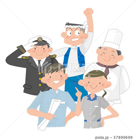 いろいろな職業バストアップ集合。 37899699