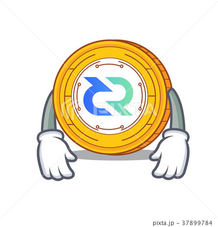 Tired Decred coin mascot cartoon 37899784