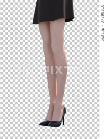 Stocking image Women's leg perming3DCG Illustration material 37899810
