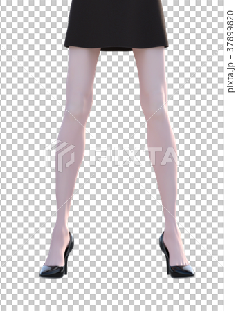 Stocking image Women's leg perming3DCG Illustration material 37899820