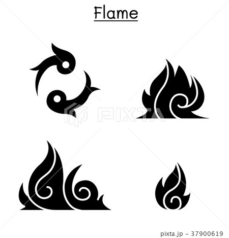 Fire, flame , Burn vector illustration graphic  37900619