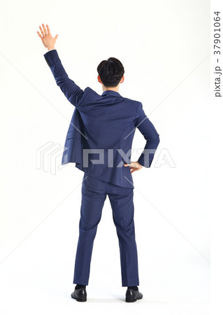 会社員 後姿 歓声 37901064