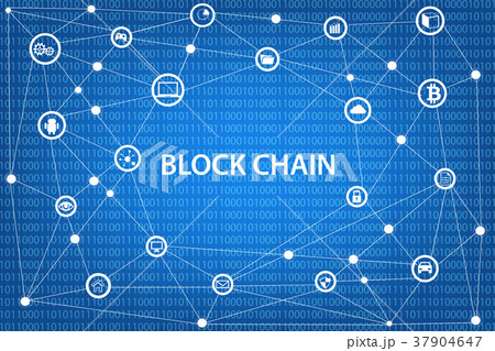 Blockchain network concept Blockchain network concept 37904647