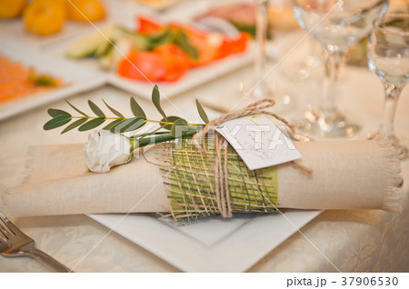 Beautifully presented napkin for meals 8040. 37906530