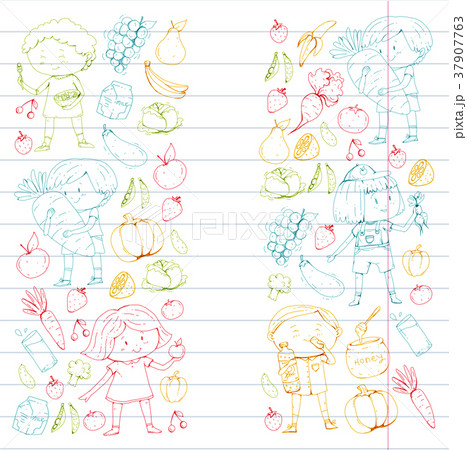 Children. School and kindergarten. Healthy food Children. School and kindergarten. Healthy food 37907763