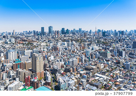 東京 青空と都市風景 東京 青空と都市風景 37907799