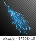 Lightning effect isolated on transparent 37908415