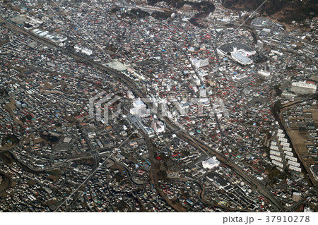 小田急小田原線秦野駅付近を空撮 小田急小田原線秦野駅付近を空撮 37910278