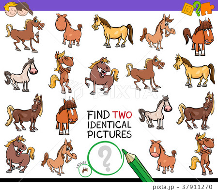 find two identical horses educational activity 37911270