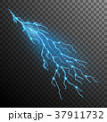 Lightning effect isolated on transparent 37911732