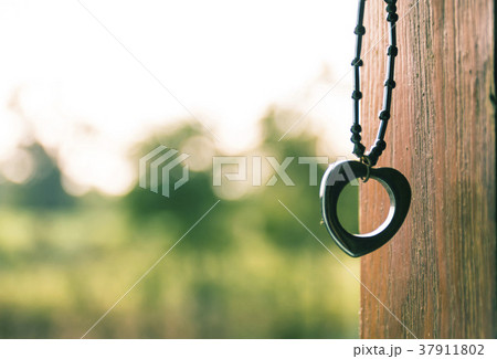 valentine concept with closeup heart pendant 37911802