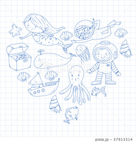 Sea and ocean adventure Kindergarten, preschool 37913314