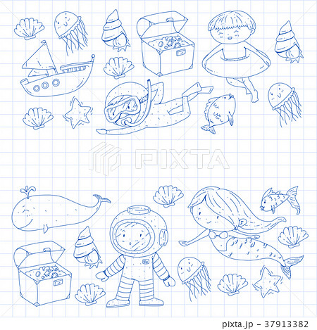 Sea and ocean adventure Kindergarten, preschool Sea and ocean adventure Kindergarten, preschool 37913382