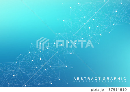 Geometric graphic background molecule and 37914610